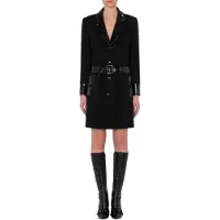 Moschino Bondage Buckle Bouclé Coat Black Talla: 38 | Chaquetas de Cuero Outlet | Mujer | Negro