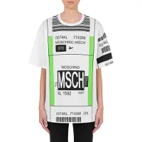 Moschino T-shirt Airport Tag White Talla: S | Camisetas de Seda Outlet | Mujer | Blanco