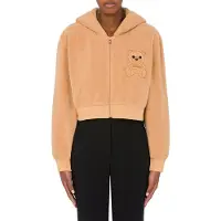 Moschino Cropped Cotton Sweatshirt Teddy Bear Beige Talla: 42 | Manga Larga Outlet | Mujer | Marrón
