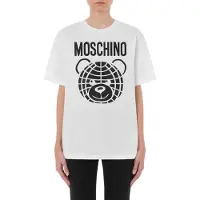 Moschino Teddy Bear Organic Jersey T-shirt White Talla: L | Camisetas de Seda Outlet | Mujer | Blanco