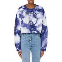 Moschino Tie Dye Cropped Sweatshirt Blue Talla: XS | Manga Larga Outlet | Mujer | Azul