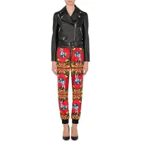 Moschino Chinese New Year Nappa Leather Biker Black Talla: 40 | Chaquetas de Cuero Outlet | Mujer | Negro