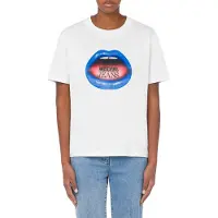 Moschino T-shirt In Jersey Mouth Print White Talla: S | Camisetas de Seda Outlet | Mujer | Blanco