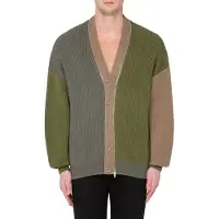 Moschino Ribbed Wool Cardigan With Zip Grey Talla: 50 | Cárdigan Outlet | Hombre | Gris