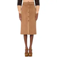 Moschino Skirt With Stitching Waist Belt Beige Talla: 40 | Mini Faldas Outlet | Mujer | Marrón