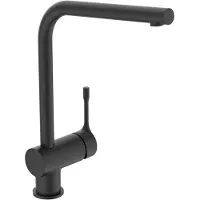 Ideal standard Grifo de cocina Ceralook, caño alto, alcance de 225 mm, modelo BC174XG, color negro