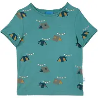 Finkid - Kid's Ilta Sun - Camiseta de manga corta size 120/130, turquesa