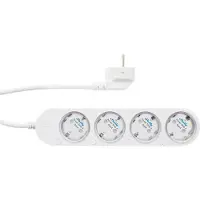 Shelly Regleta de enchufes Power Strip 4 Gen4 (blanca, cable de 1,5 metros, con medición de consumo energético)