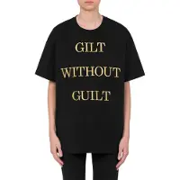 Moschino T-shirt Gilt Without Guilt Black Talla: XXS | Camisetas de Seda Outlet | Mujer | Negro