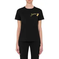 Moschino T-shirt Sartorial Logo Embroidery Black Talla: 40 | Camisetas de Seda Outlet | Mujer | Negro