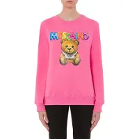 Moschino Teddy Bear Inflatable Organic Cotton Sweatshirt Pink Talla: 40 | Manga Larga Outlet | Mujer | Rosa