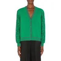 Moschino Stretch Cardigan With Lace Sleeves Green Talla: 40 | Manga Larga Outlet | Mujer | Verde