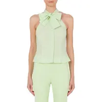 Moschino 60's Stretch Cotton Poplin Top Green Talla: 36 | Blusas Outlet | Mujer | Verde