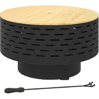 Outsunny , brasero 3 en 1, diámetro 60 cm x 39 cm, con rejilla de acero inoxidable para barbacoa