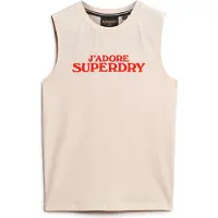 Superdry para mujer. W6011834A Camiseta ajustada gráfica Sport Luxe rosa (S), Casual, Algodón, Sin mangas / Tirantes, outlet 2026.