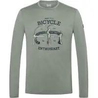 Super.natural - Bike Enthusiast L/S - Camiseta de manga larga de merino size XL, verde