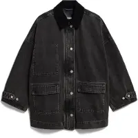 Armedangels - Women's Cord Collar Denim Jacket - Chaqueta sport size S/M, negro