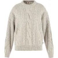 Fjällräven - Women's Övik Cable Knit - jersey de lana size L, beige/gris