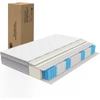 Kein Hersteller Colchón de 140x200, firmeza H3, 25 cm de grosor, fabricado con espuma de confort, sistema de muelles ensacados de 7 zonas, diseño ergonómico, OEKO-TEX