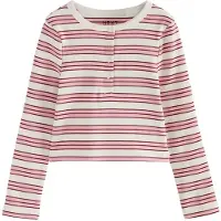 Next Camiseta rosa / burdeos / blanco