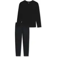 Schiesser Pijama largo 'UNCOVER Night' negro