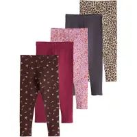 Next Leggings capuchino / marrón oscuro / antracita / rosa / borgoña
