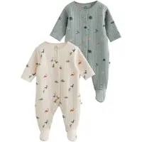 Next Pijama entero/body azul claro / blanco