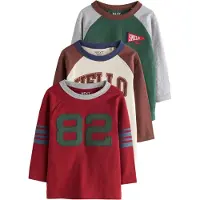 Next Camiseta beige claro / gris moteado / verde / rojo