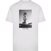 Mister tee Camiseta 'Fast & Free' gris claro / negro / blanco