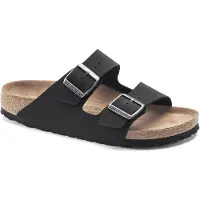 Birkenstock Zapatos abiertos 'Arizona Vegan Birkibuc Narrow Fit Earthy Black' negro