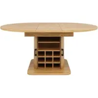 OKWISH : Mesa de comedor con diseño natural y superficie extensible. Silla de comedor con mesa que incluye espacio de almacenamiento y estantes extraíbles, ideal para apartamentos pequeños