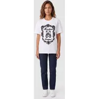 Moschino Teddy Embroidery Organic Jersey T-shirt White Talla: L | Camisetas de Seda Outlet | Mujer | Blanco
