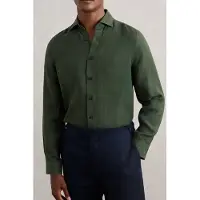Reiss Ls Linen Shirt Kale Green Talla: XL | Camisas Casuales Outlet | Hombre | Blanco
