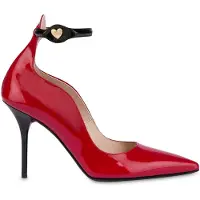 Moschino Heart Button Patent Leather Pumps Red Talla: 37 | Pumps Outlet | Mujer | Rojo