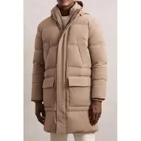 Reiss Ls Longline Quilted Zip Through Puffer Jacket Light Camel Br Talla: S | Chaquetas de Invierno Outlet | Hombre | Marrón