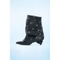 Desigual , Botas Tacón Efecto Piel, Mujer, Poliuretano, Negro, 41
