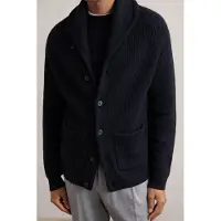 Reiss Ls Shawl Collar Ribbed Cardigan Navy Talla: XL | Cárdigan Outlet | Hombre | Azul