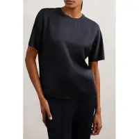Reiss Silk Shortsleeve Top Navy Talla: 8 | Camisetas de Seda Outlet | Mujer | Azul