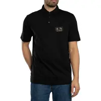 Armani Exchange para hombre. XM002232AF10364UC001 Polo de ALgodón negro (L), Casual, Manga corta, outlet 2026.