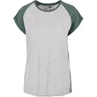 Urban Classics Camiseta gris claro / esmeralda