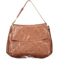 Desigual , Mochila Efecto Piel Mediano, Mujer, Poliuretano, MarróN, U