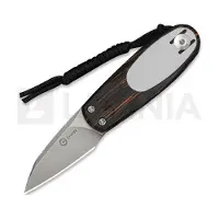 CIVIVI Navaja Purr, Orange/Black/White G-10, Stonewash