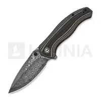 CIVIVI Navaja Vyrent Damascus, Black/Tan/Orange G-10