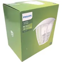 Philips myGarden, aplique de pared Creek, 60 W, casquillo E27, sin bombilla, luz exterior para pared, blanco, metal, IP44, para terraza, jardín, clase II