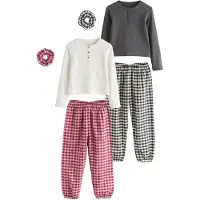 Next Pijama gris oscuro / rojo claro / rojo oscuro / blanco