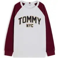 Tommy Hilfiger Camiseta 'VARSITY' beige / rojo oscuro / negro / blanco