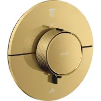 Hansgrohe AXOR ShowerSelect ID, termostato empotrado, redondo, para 2 salidas, acabado dorado pulido