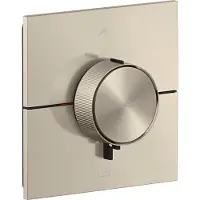 Hansgrohe Termostato Axor ShowerSelect ID UP, para 2 salidas, diseño rectangular, acabado níquel cepillado