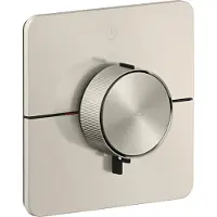 Axor ShowerSelect ID, termostato empotrado, diseño softsquare, para un caudal, acabado acero inoxidable