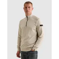 PME Legend Jersey 'Pullover in 100% cotton with half-zip' beige